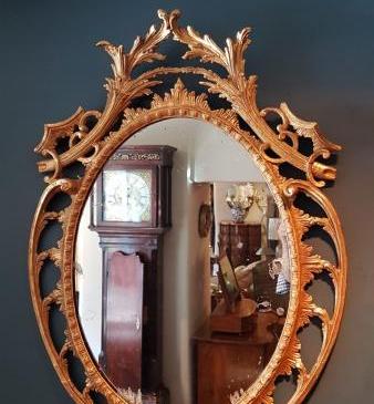 Victorian Timber Gilt Oval Mirror