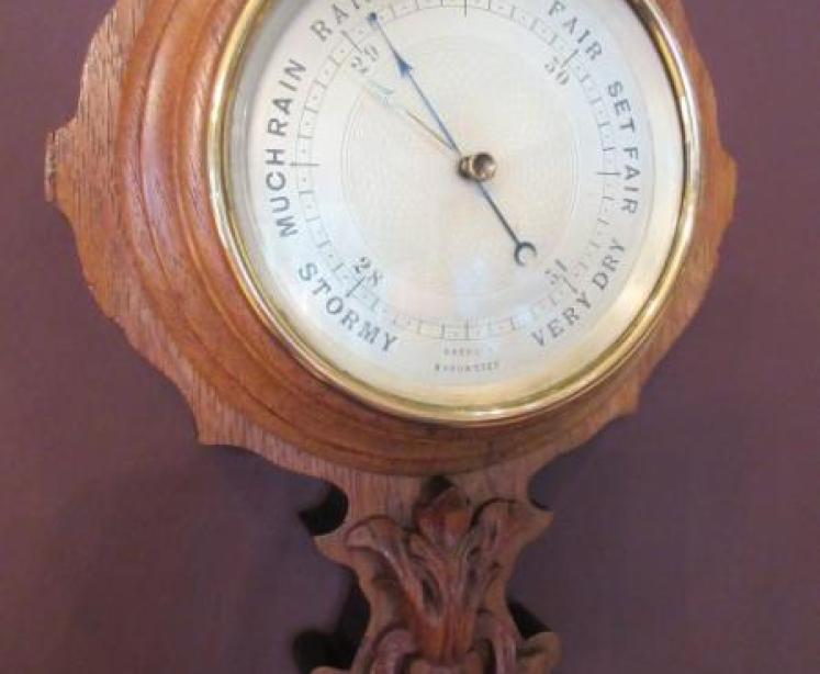 Small Mid Victorian Rosewood Banjo Barometer - Image 2