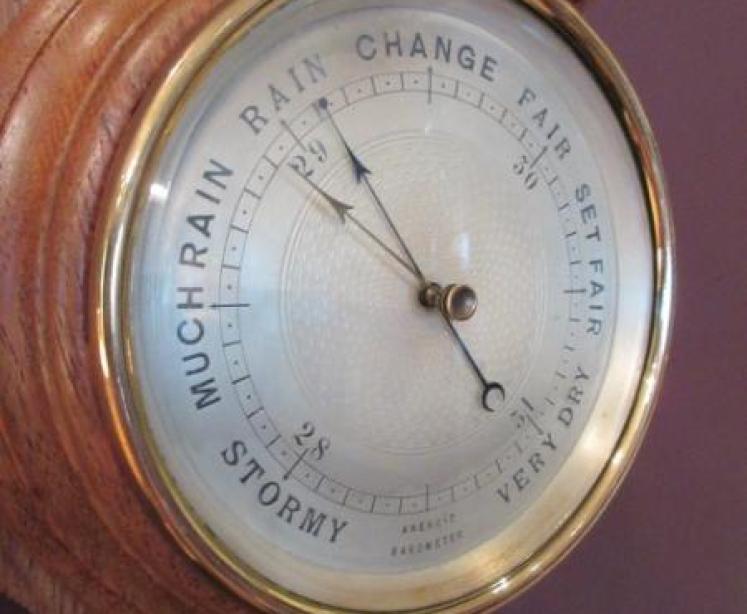 Small Mid Victorian Rosewood Banjo Barometer - Image 3