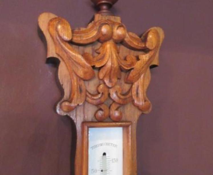 Small Mid Victorian Rosewood Banjo Barometer - Image 5