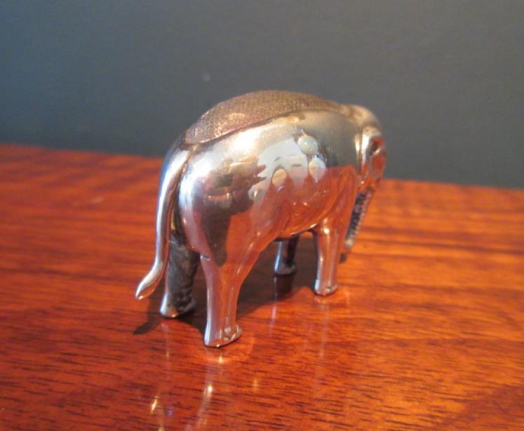 Rare Edwardian Period Silver Elephant Pin Cushion - Image 4