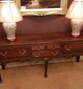 Fine George III Oak Cabriole Leg Dresser