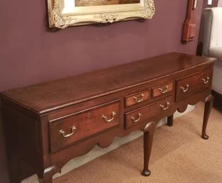 Fine George III Oak Cabriole Leg Dresser - Image 2