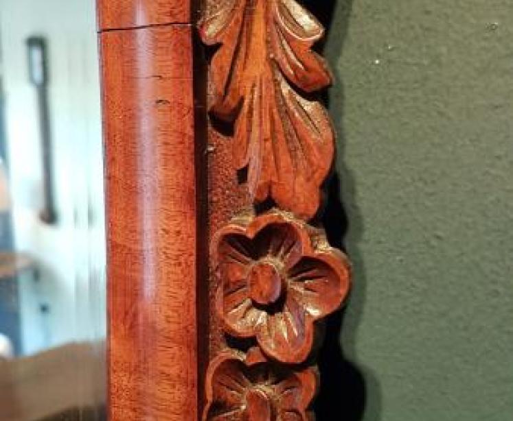 Early Victorian Walnut Mirror - Image 7