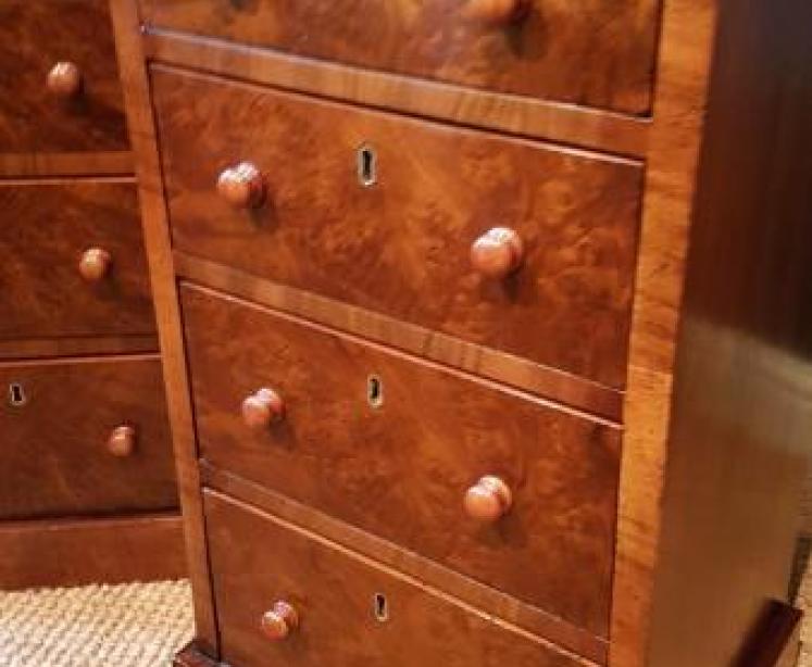 Pair of Matching Victorian Burr Walnut Bedside Cabinets - Image 6