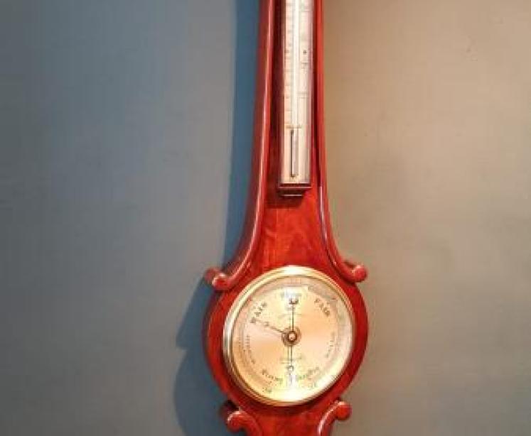 Early Victorian 6" Dial Barometer by Adie - Image 1