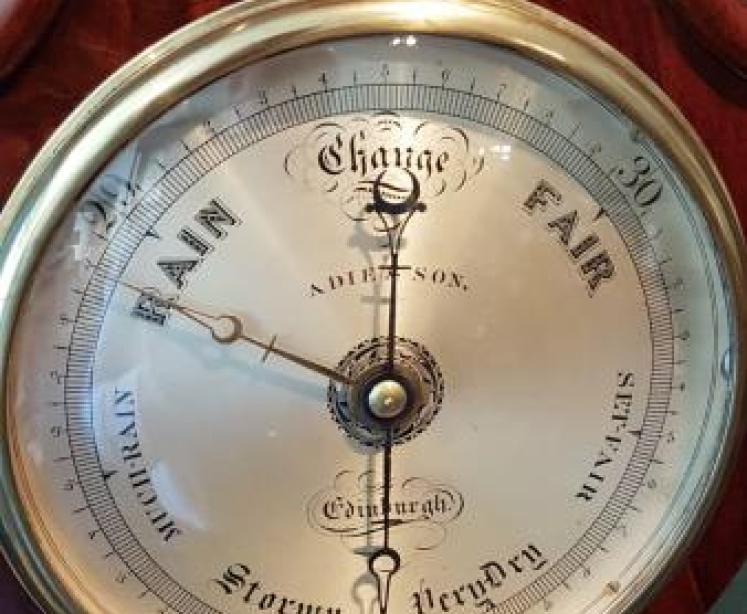 Early Victorian 6" Dial Barometer by Adie - Image 4
