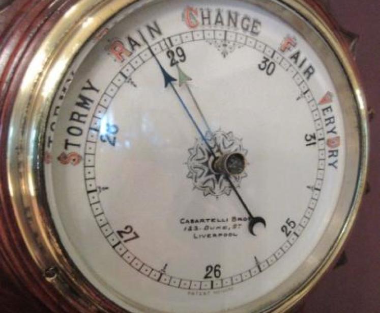 Superb Mid Victorian Mahogany Banjo Barometer - Image 3