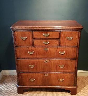 George II Walnut Norfolk Chest