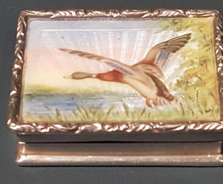 Superb Silver Enamel Match Box - Image 1