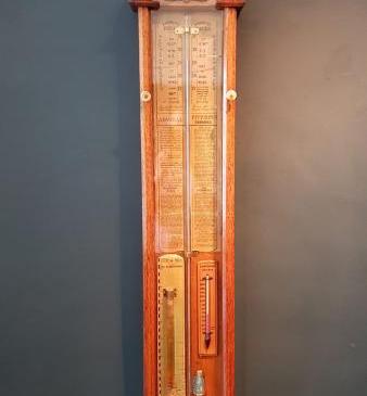 Victorian Oak Cased Admiral Fitzroys Barometer