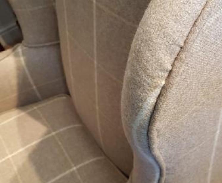 Superb Matching Pair of Wing Back Arm Chairs - Image 5