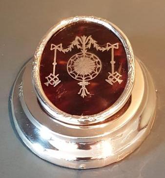 Superb Antique Silver and Tortoise Shell Desk Top Paper Clip