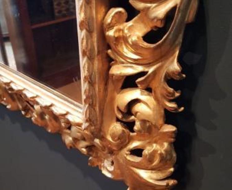 Superb Large Antique Timber Gilt Mirror - Image 4