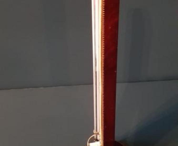 Antique Mahogany Table Top Thermometer - Image 3