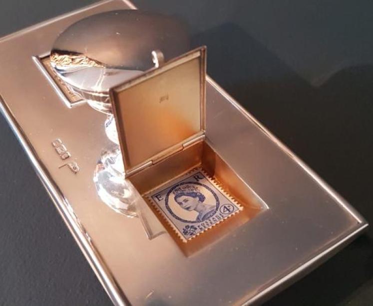 Silver Blotter with Stamp Holder - Image 5