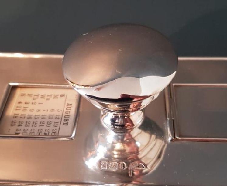 Silver Blotter with Stamp Holder - Image 7