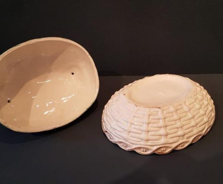 Rare Mid Victorian Staffordshire Egg Dish and Cover - Image 4