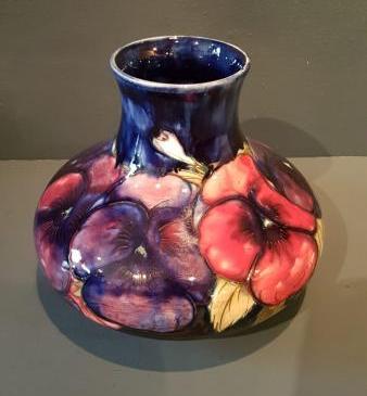 Large Moorcroft Pansy Vase