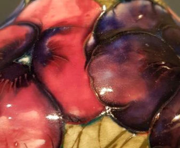 Large Moorcroft Pansy Vase - Image 3