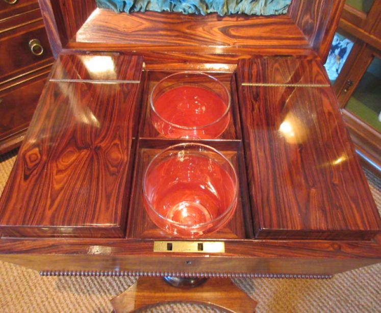 Fine Regency Period Rosewood Teapoy - Image 2
