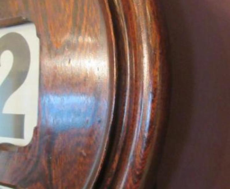 Antique Polished Oak Perpetual Wall Calendar - Image 5