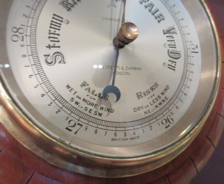 Antique Polished Mahogany Negretti & Zambra Barometer - Image 3