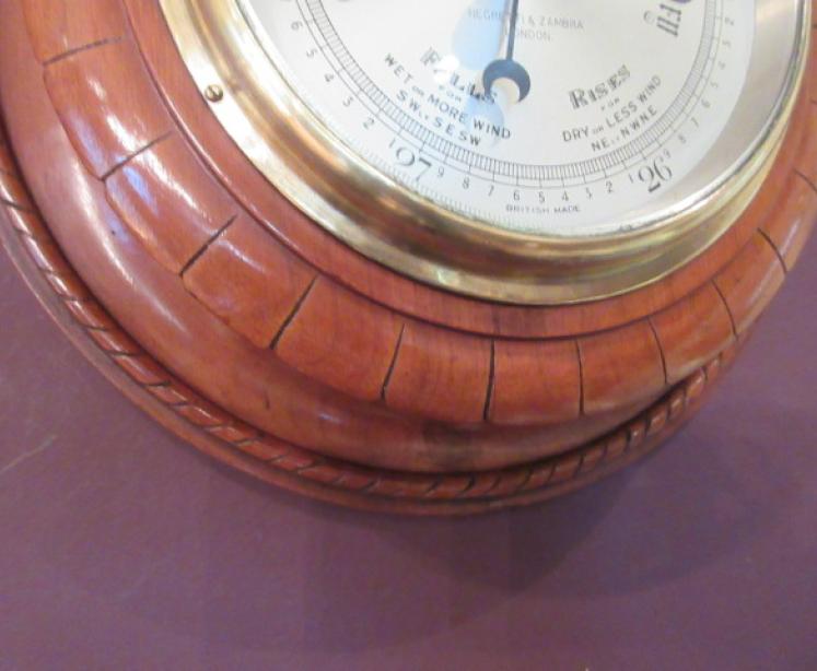 Antique Polished Mahogany Negretti & Zambra Barometer - Image 6