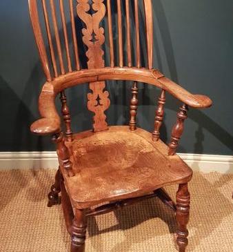 Burr Elm Seat Windsor Chair