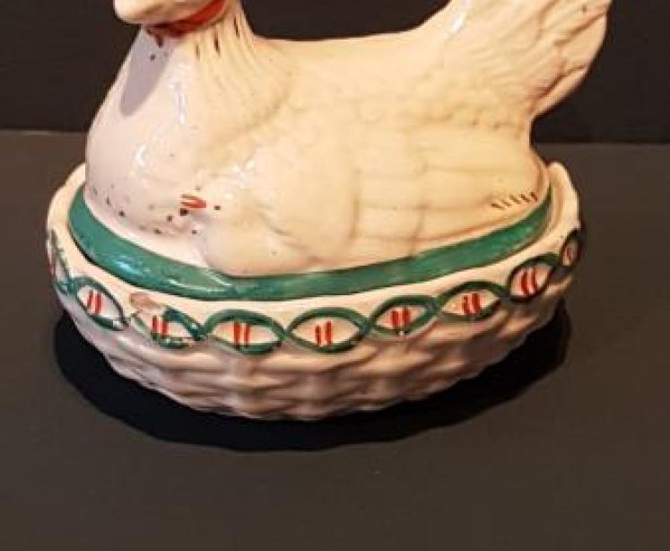 Rare Antique Miniature Egg Dish  - Image 1