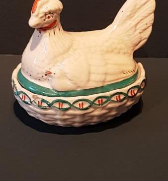 Rare Antique Miniature Egg Dish 