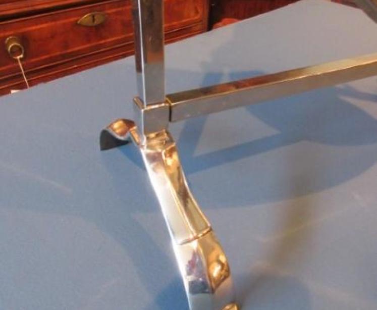 Superb Edwardian Period Nickel Plated Dressing Mirror - Image 3