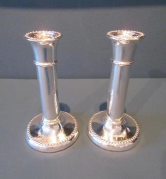 Pair of Edwardian Period Silver Candlesticks