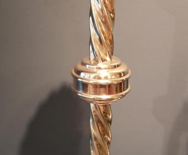 Pair of Victorian Brass Church Candlesticks - Image 4