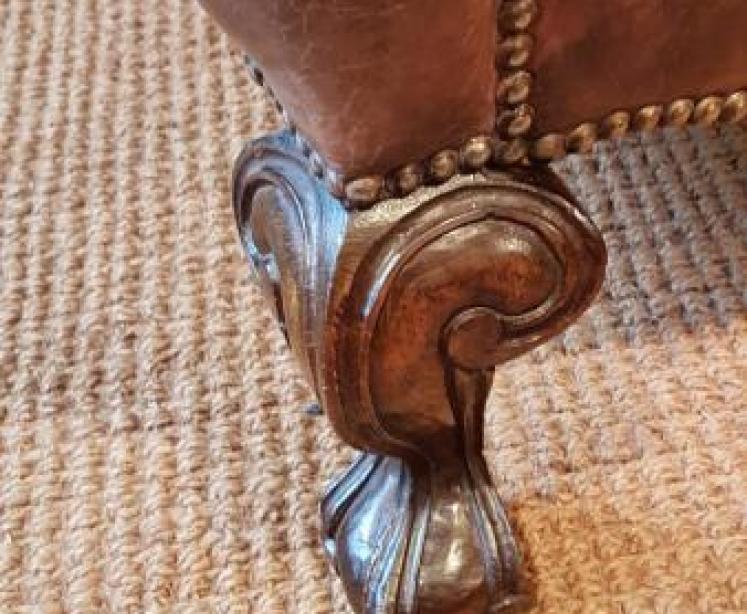 Superb Pair of Antique Edwardian Leather Easy Chairs - Image 4