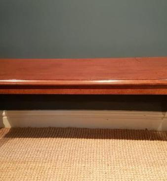 Early Victorian Mahogany Hall Bench