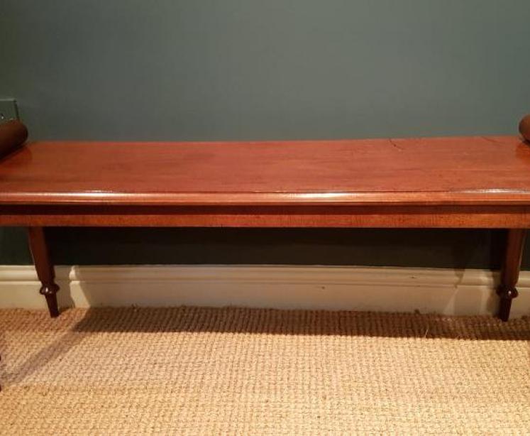 Early Victorian Mahogany Hall Bench - Image 1