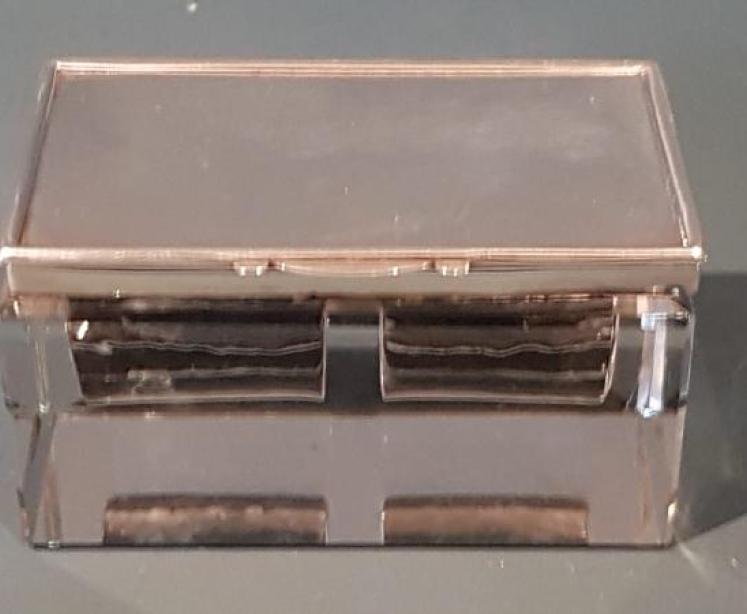 Edwardian Silver and Cut Crystal Stamp Box - Image 1