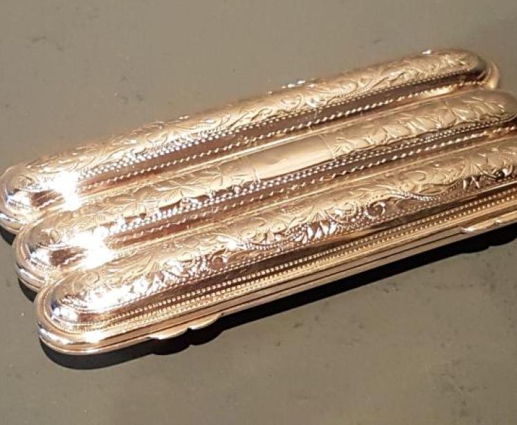Victorian Engraved Silver Cigar Case - Image 5