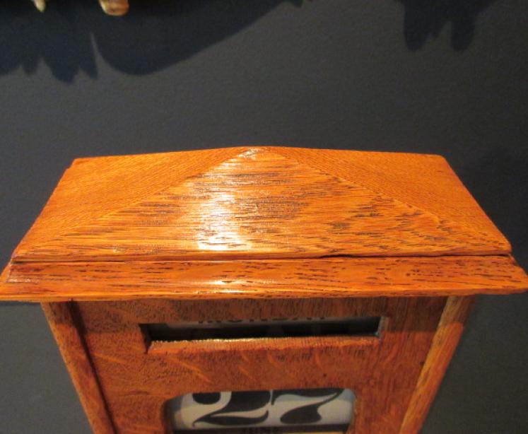 Large Victorian Solid Oak Perpetual Desk Calendar - Image 5