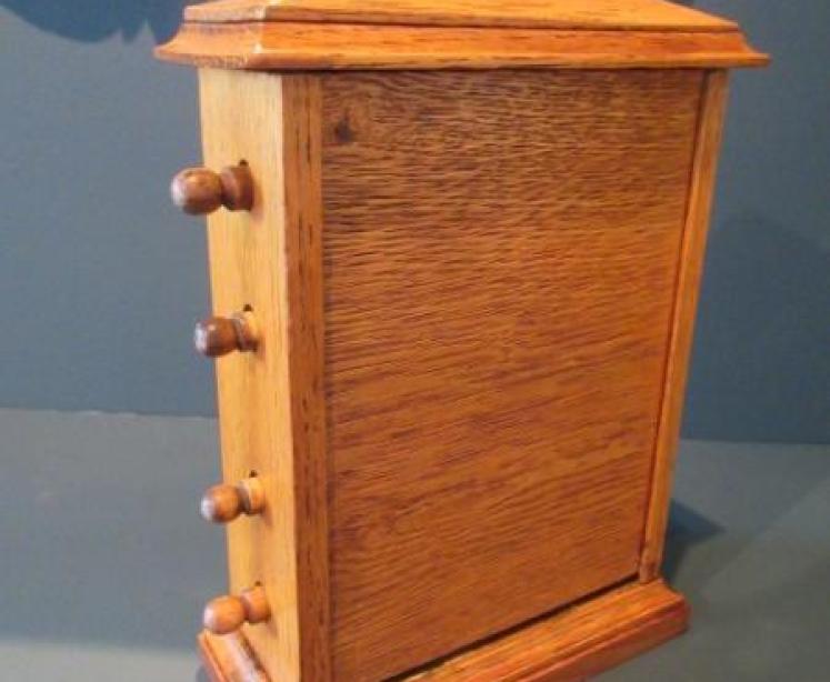 Large Victorian Solid Oak Perpetual Desk Calendar - Image 6