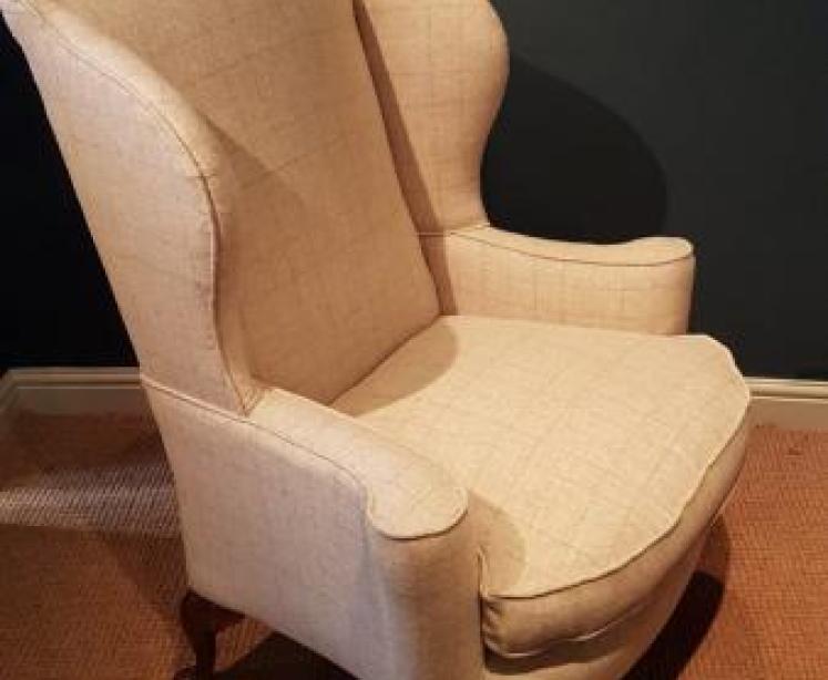 Superb Matching Pair of Victorian Wing Back Arm Chairs - Image 2