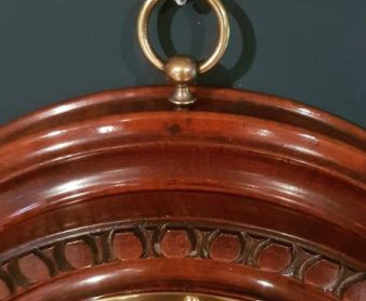Unusual Victorian Walnut Skeletonised Barometer  - Image 2