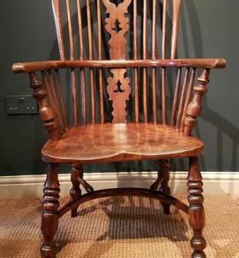 Early Victorian Ash and Elm High Back Windsor Chair
