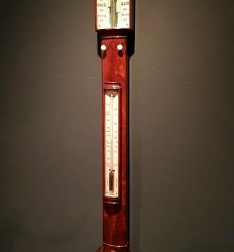 Superb Victorian Bow Front Stick Barometer