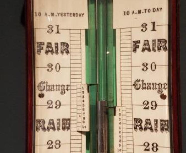 Superb Victorian Bow Front Stick Barometer - Image 4