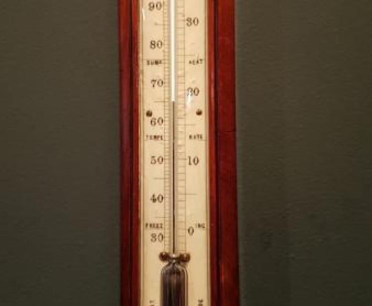 Superb Victorian Bow Front Stick Barometer - Image 5