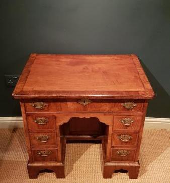 Original George I Walnut Kneehole Desk