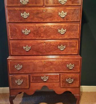 Fine George II Walnut Chest on Stand