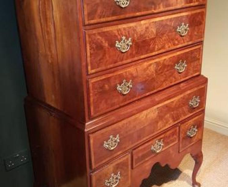 Fine George II Walnut Chest on Stand - Image 7